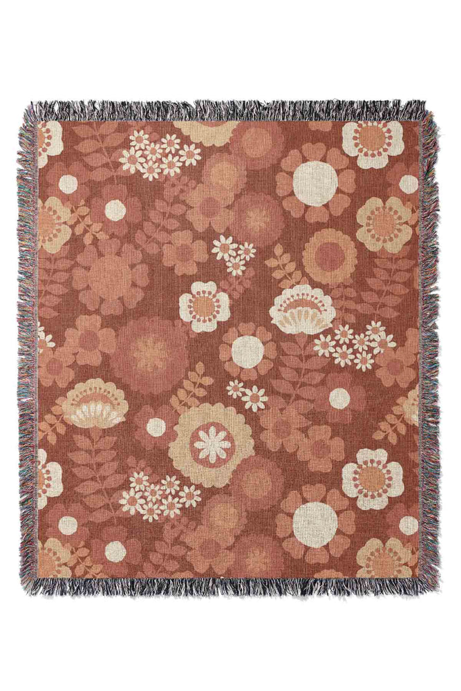 Vintage Nostalgia by Cecilia Mok Jacquard Woven Blanket (Brown) | Harper & Blake