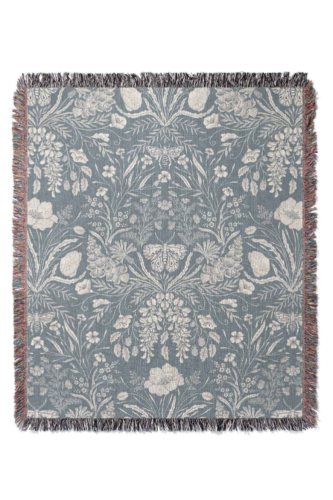
            
                Load image into Gallery viewer, Wildflower Botanical by Denes Anna Design Jacquard Woven Blanket (Grey) | Harper &amp;amp; Blake
            
        