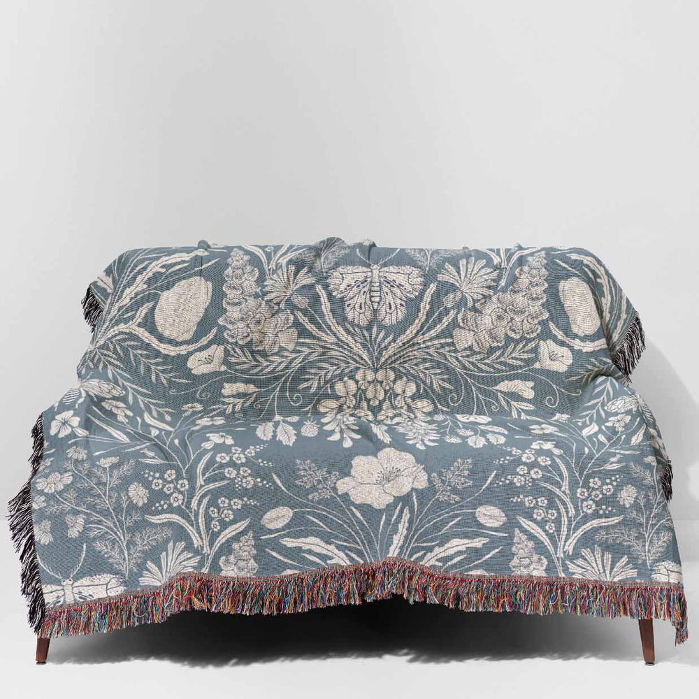 
                  
                    Wildflower Botanical by Denes Anna Design Jacquard Woven Blanket (Grey) | Harper & Blake
                  
                