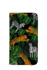 Jungle Animals Wallet Phone Case (Black)