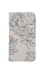 Classic Botanical Peonies Wallet Case (Off White)