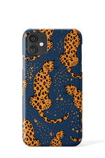 Leopard Hearts Phone Case (Navy)