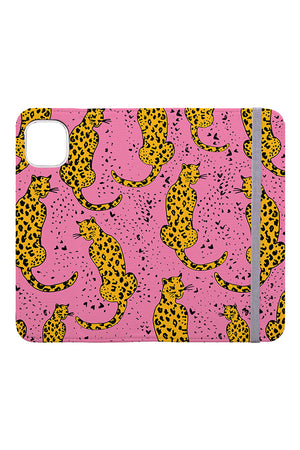 Leopard Hearts Wallet Phone Case (Pink) - Harper & Blake