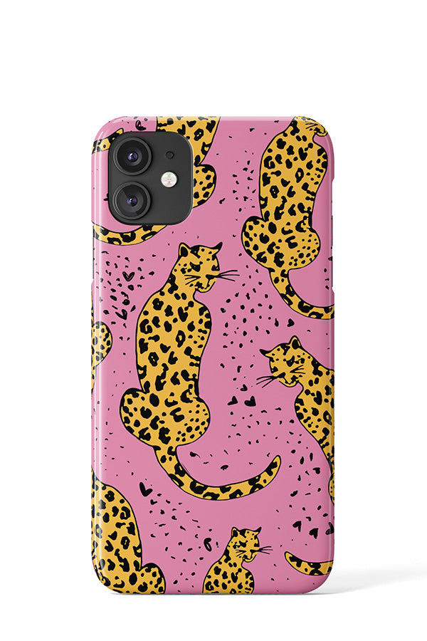 Leopard Hearts Phone Case (Pink)