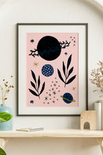 Botanical Planets by Ani Vidotto Giclée Art Print Poster (Pink)