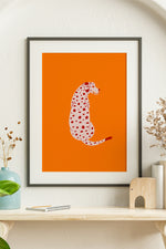 Bold Graphic Dog Giclée Art Print Poster (Orange)