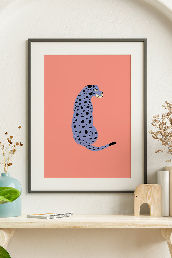 
                  
                    Bold Graphic Dog Art Print Poster (Peach) | Harper & Blake
                  
                