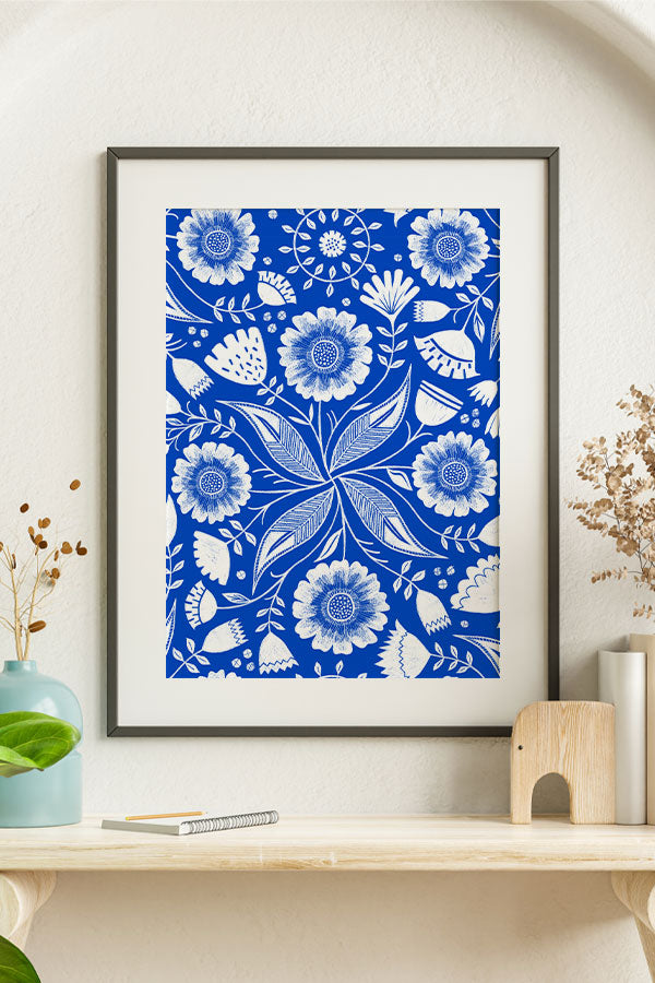 Botanical Blue by Rachel Parker Giclée Art Print Poster (Blue)