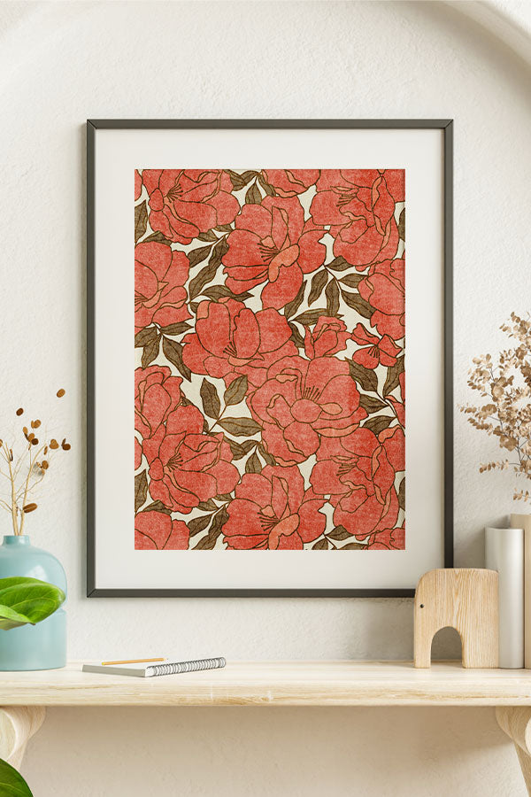 Floribunda By Amy MacCready Giclée Art Print Poster (Red)
