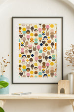 Ice Cream Afternoon by Cecilia Mok Giclée Art Print Poster (Beige)