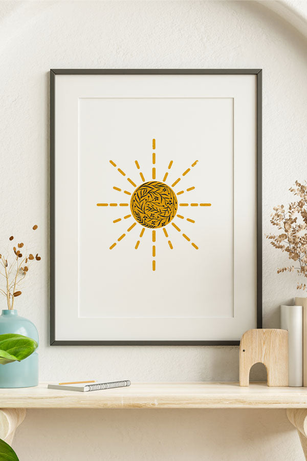 The Sun Placement by Denes Anna Design Giclée Art Print Poster (White) | Harper & Blake