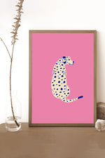 Bold Graphic Dog Giclée Art Print Poster (Pink)