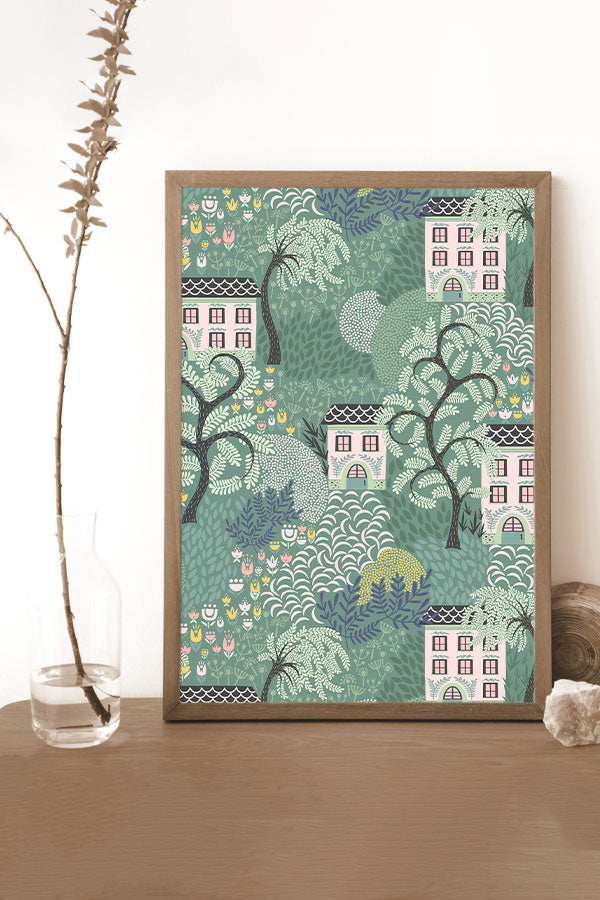 
                  
                    From My Window by Garabateo Giclée Art Print Poster (Green) | Harper & Blake
                  
                