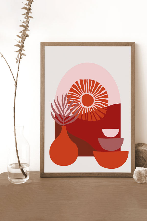 Sun Element Art Print Poster (Pink) | Harper & Blake