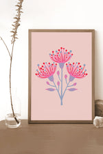 Eucalyptus By Jackie Tahara Giclée Art Print Poster (Fuchsia Pink)