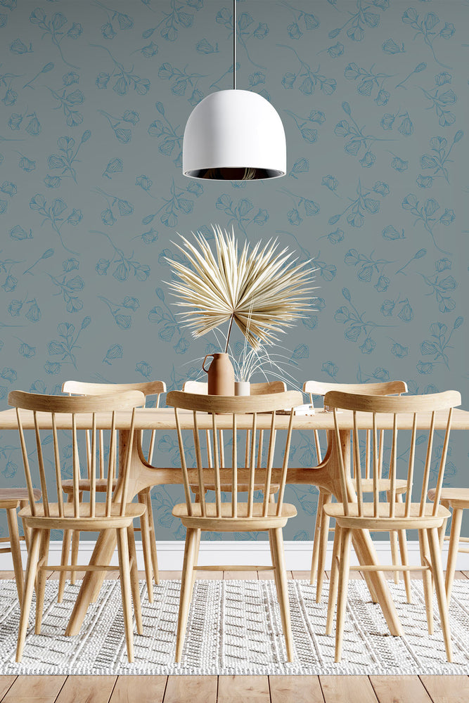 Floral Blooms Wallpaper (Mint) | Harper & Blake