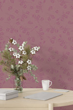 Floral Blooms Wallpaper (Fuchsia)