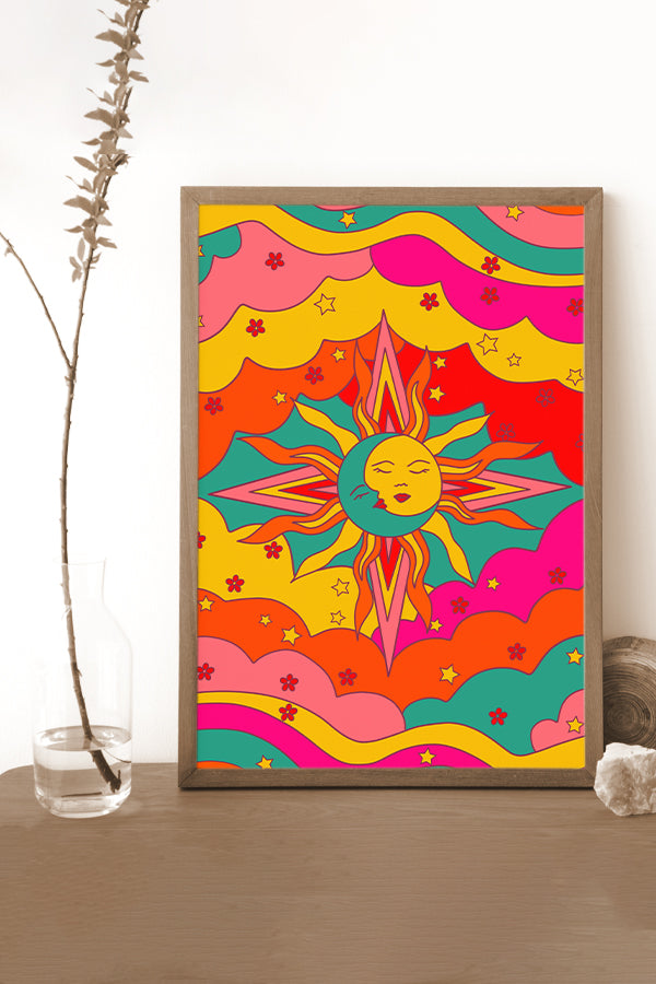 Moon and Sun Art Print Poster (Multi) | Harper & Blake