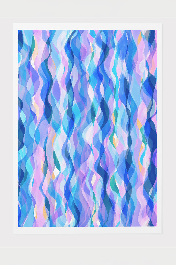 Water Wave by Rachel Parker Giclée Art Print Poster (Blue) | Harper & Blake
