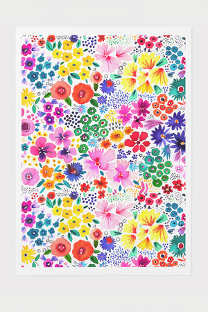 Little Spring Flowers By Ninola Design Giclée Art Print Poster (Colourful) | Harper & Blake