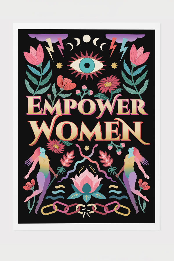 
            
                Load image into Gallery viewer, Empower Women by Misentangledvision Giclée Art Print Poster (Black) | Harper &amp;amp; Blake
            
        