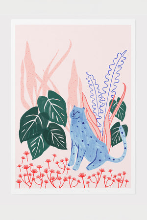 Felino by Ani Vidotto Giclée Art Print Poster (Pink) | Harper & Blake