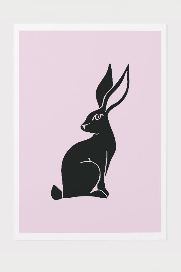 
                  
                    Two Tone Rabbit Art Print Poster (Baby Pink) | Harper & Blake
                  
                