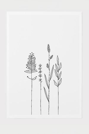 
            
                Load image into Gallery viewer, Standing Wildflowers Giclée Art Print Poster in White | Harper &amp;amp; Blake
            
        