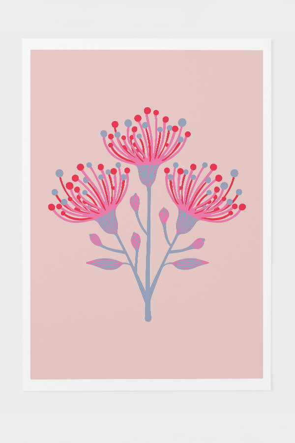 Eucalyptus By Jackie Tahara Giclée Art Print Poster (Fuchsia Pink) | Harper & Blake