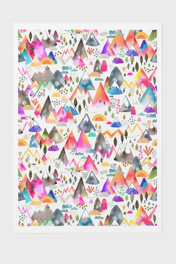 Take a Hike By Ninola Design Giclée Art Print Poster (Rainbow) | Harper & Blake