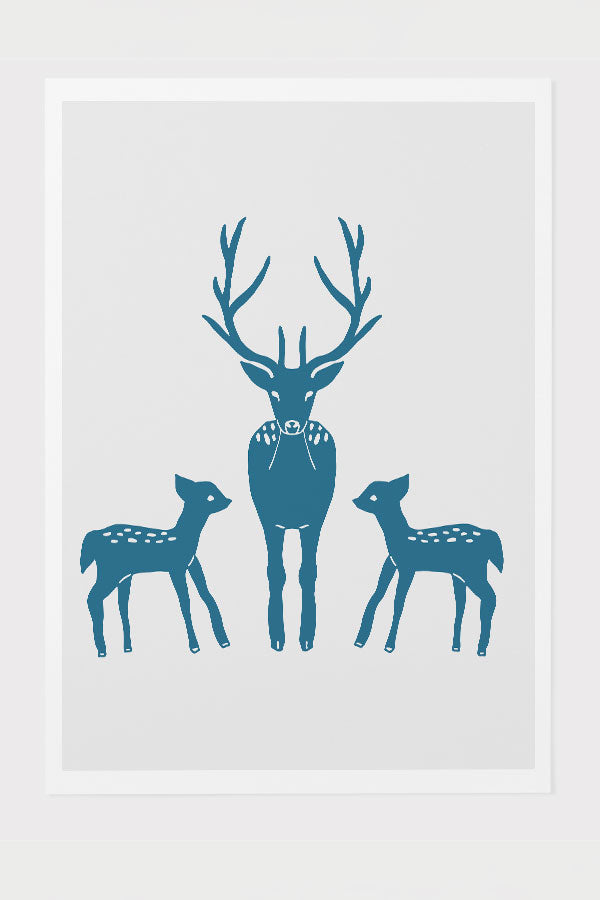 
                  
                    Deer Forest Wonderland by Denes Anna Design Giclée Art Print Poster (White) | Harper & Blake
                  
                