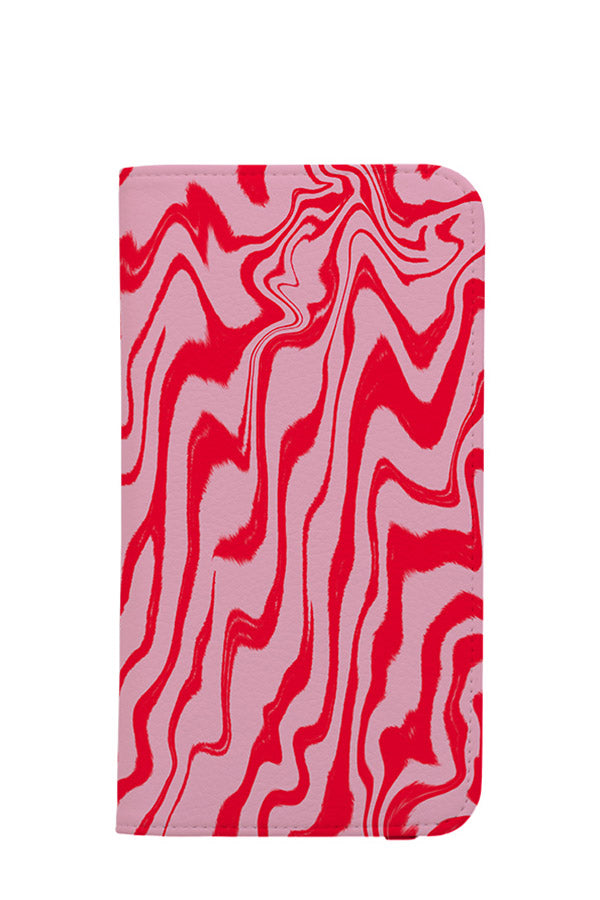 
            
                Load image into Gallery viewer, Marbled Animal Print Wallet Phone Case (Pink &amp;amp; Red) | Harper &amp;amp; Blake
            
        