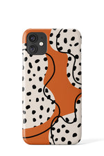 Minimalist Abstract Dots Phone Case (Orange)
