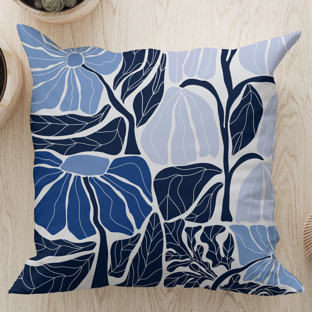 
                  
                    Abstract Flower Square Cushion (Blue) | Harper & Blake
                  
                