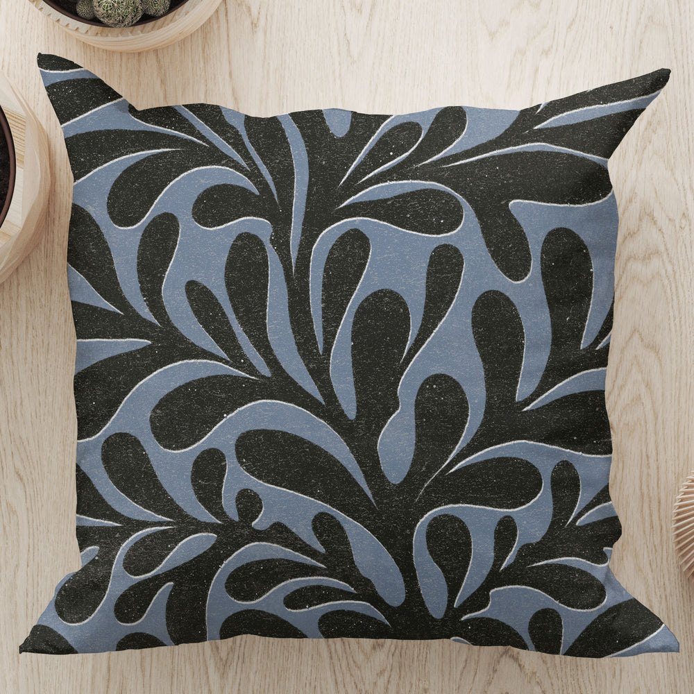 
                  
                    Abstract Plant Square Cushion (Blue Black) | Harper & Blake
                  
                