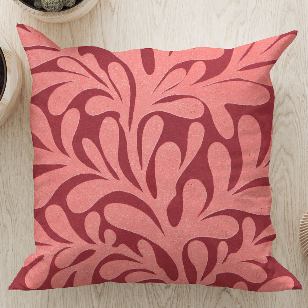 
                  
                    Abstract Plant Square Cushion (Cherry Red) | Harper & Blake
                  
                