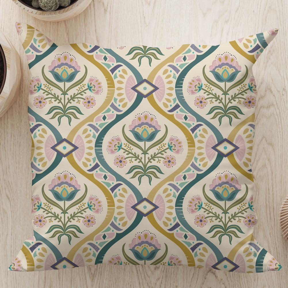 
                  
                    Chic Vintage Damask by Misentangledvision Square Cushion (Beige) | Harper & Blake
                  
                