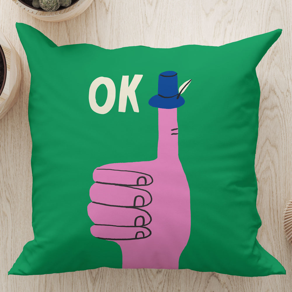 
                  
                    OK Green By Aley Wild Square Cushion (Green) | Harper & Blake
                  
                