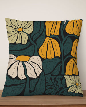 
            
                Load image into Gallery viewer, Abstract Flower Square Cushion (Dark) | Harper &amp;amp; Blake
            
        