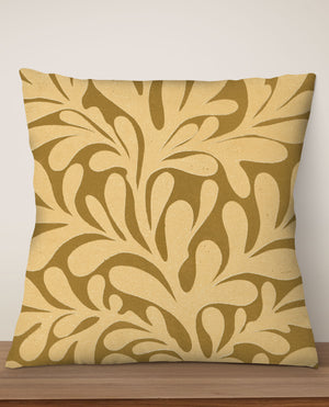 
            
                Load image into Gallery viewer, Abstract Plant Square Cushion (Mustard) | Harper &amp;amp; Blake
            
        