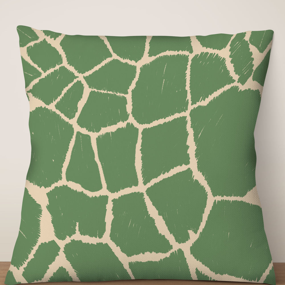 
                  
                    Giraffe Skin Square Cushion (Green) | Harper & Blake
                  
                
