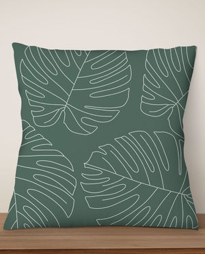 
            
                Load image into Gallery viewer, Monstera Plant Leaves Square Cushion (Green) | Harper &amp;amp; Blake
            
        