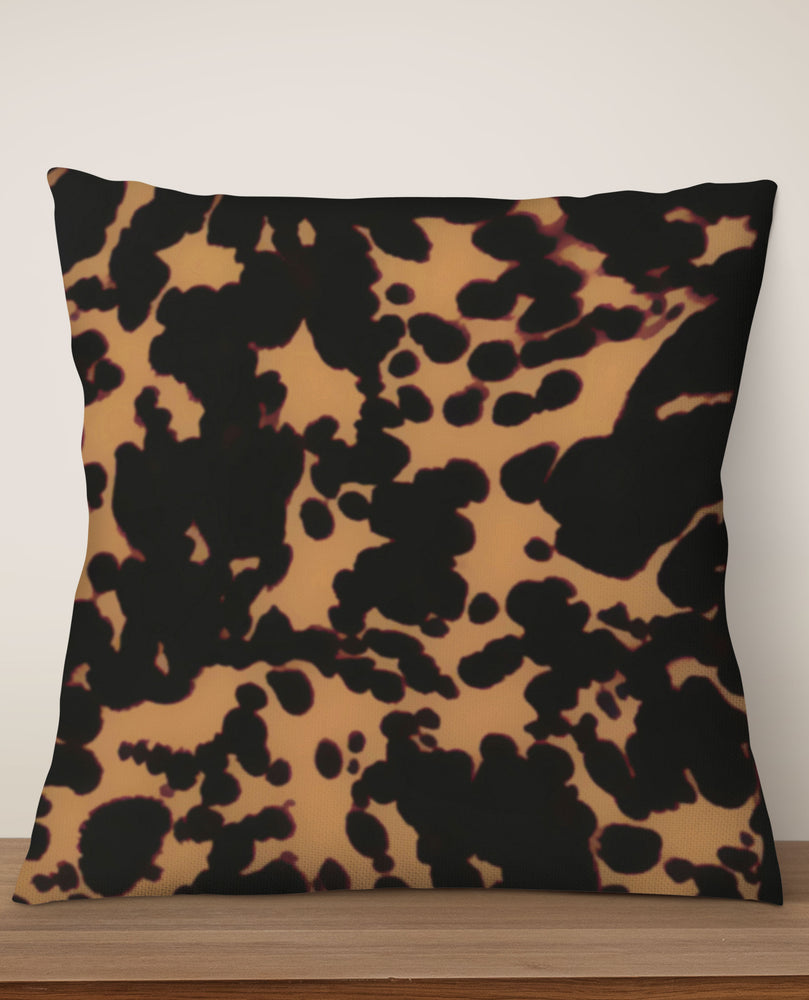 Tortoise Print Square Cushion (Beige) | Harper & Blake