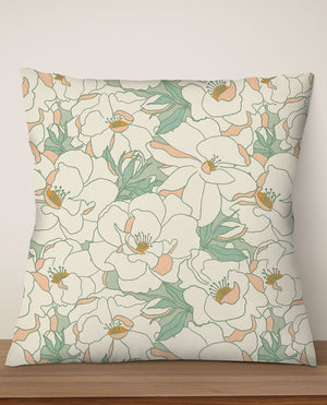 
            
                Load image into Gallery viewer, Zephirine By Amy MacCready Square Cushion (White) | Harper &amp;amp; Blake
            
        