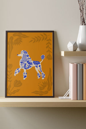 
            
                Load image into Gallery viewer, Abstract Floral Pet Poodle Art Print Poster (Yellow) | Harper &amp;amp; Blake
            
        