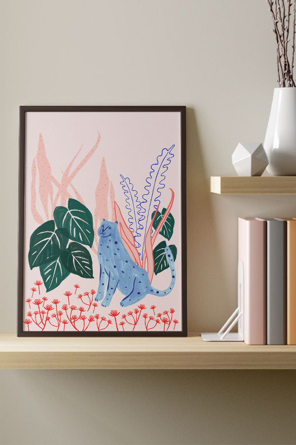 Felino by Ani Vidotto Giclée Art Print Poster (Pink) | Harper & Blake