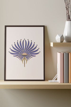 
            
                Load image into Gallery viewer, Geometric Flower by Garabateo Giclée Art Print Poster (Very Peri) | Harper &amp;amp; Blake
            
        