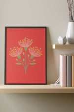 Eucalyptus By Jackie Tahara Giclée Art Print Poster (Living Coral)