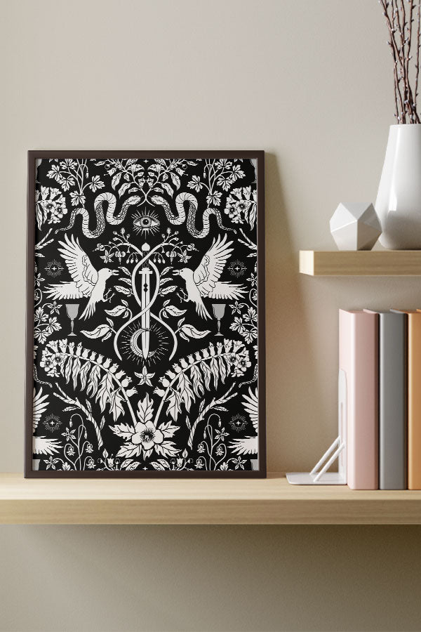 Witch Garden by Misentangledvision Giclée Art Print Poster (Black) | Harper & Blake