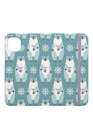 Polar Bears by Dalightdesign Wallet Phone Case (Blue) | Harper & Blake